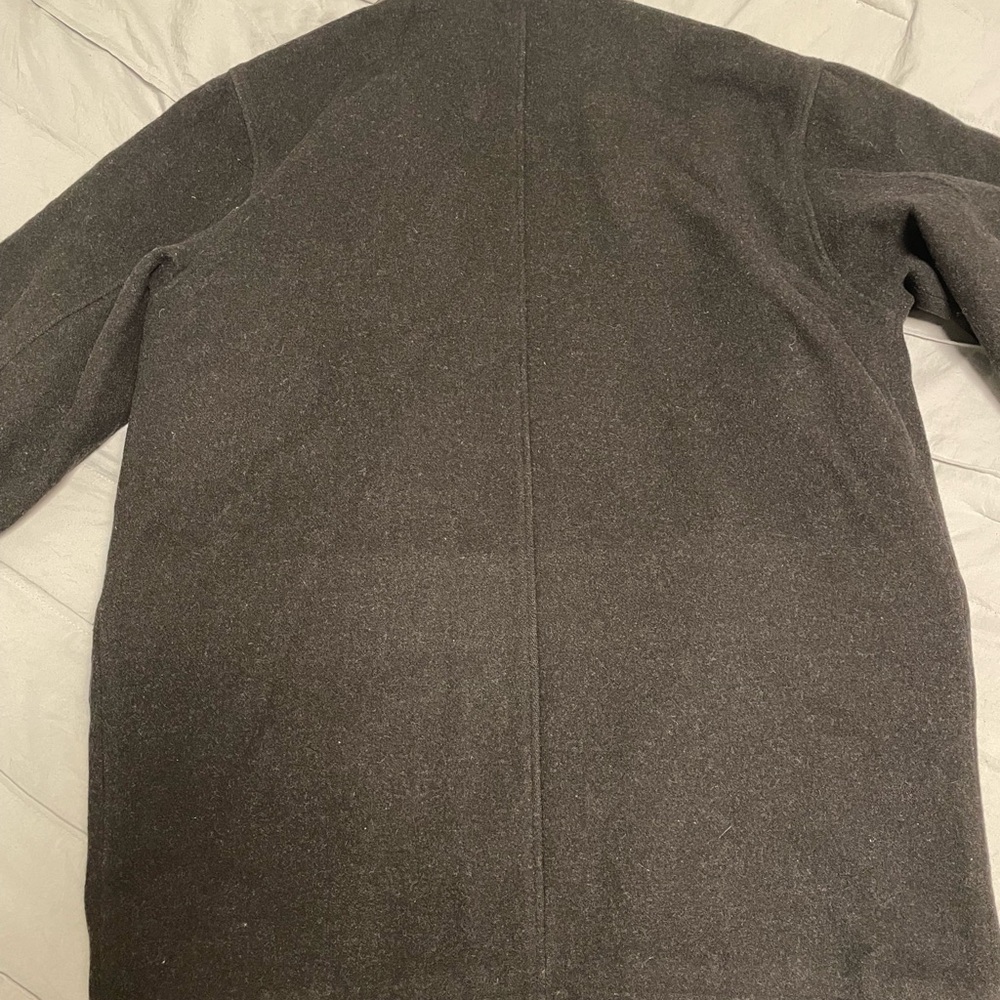 Claiborne 100% Wool Car Coat size Small Charcoal Gray - Picture 10 of 11